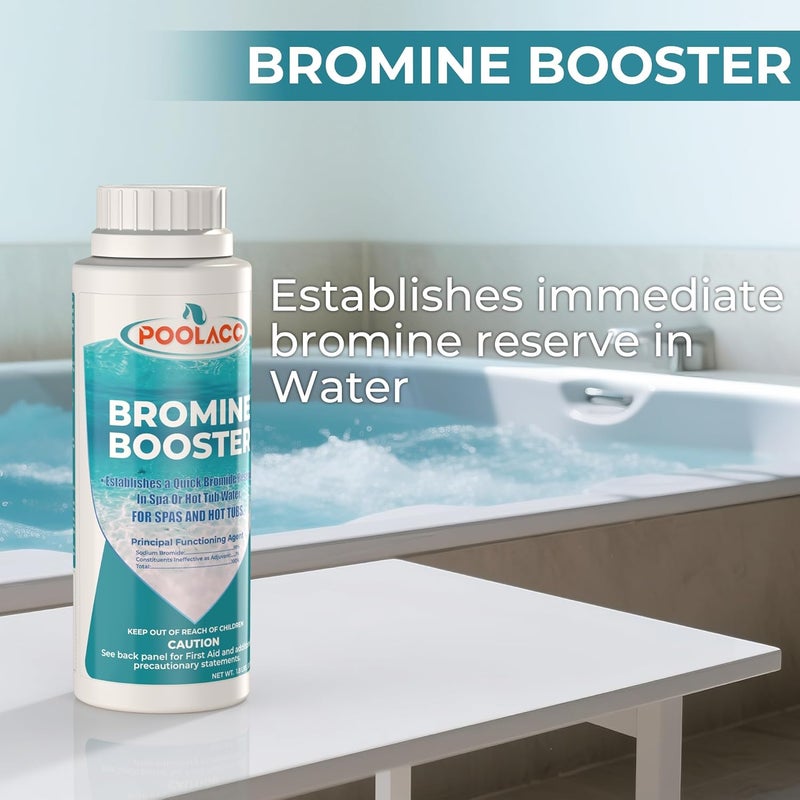 POOLACC 1.8LB Bromine Booster for Hot Tubs & Spas | Fast-Acting Sodium Bromide to Build Bromide Reserve | Compatible with Bromine Sanitizers | Bromine Tablets Companion | Reduce Chemical Use & Odor - Image 1